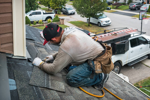 Professional Roof Installation technician working in Metuchen, NJ